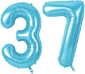 Number 37 Balloons for 37th Birthday Party Decorations, 0-100 Large No.37 by Joycard