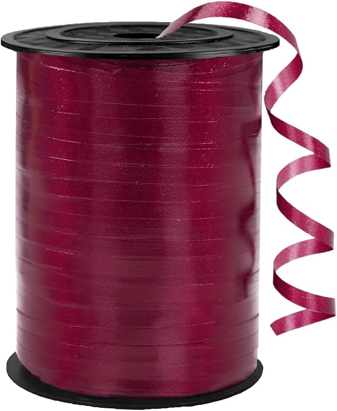 Premium Burgundy Curling Ribbon, 1/5" Wide x 500 Yards, by WFAUIBR
