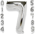 AULE 40 Inch Silver 7 Balloon Number Foil 0-9 Birthday Big Numbers | Birthday by AULE