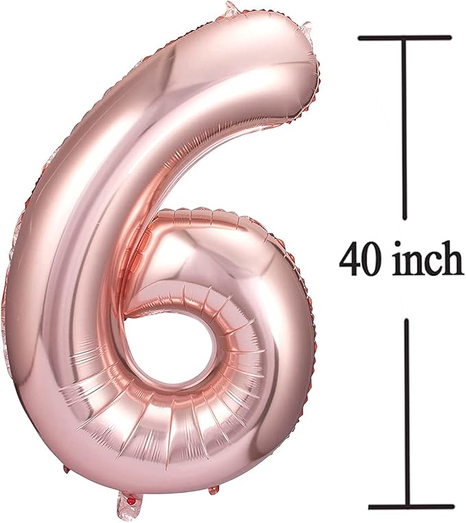Jonhamwelbor 16 Balloon Numbers Rose Gold Big Giant Jumbo Number 16 Foil Mylar - Image 4