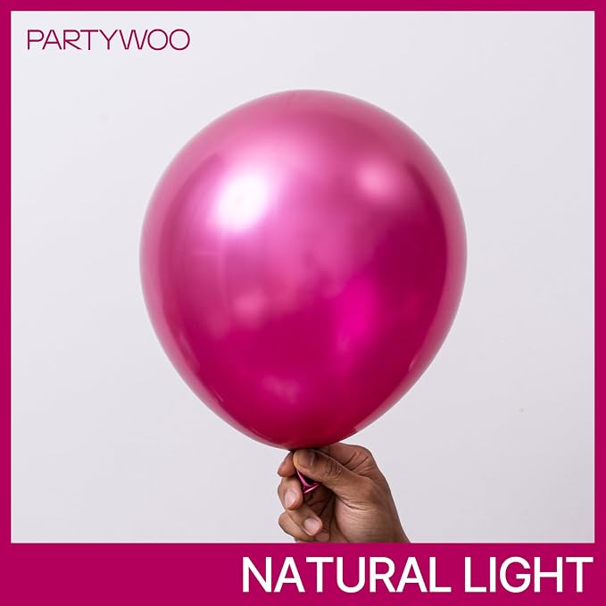 PartyWoo Metallic Pink Star Spike Balloon Arch Kit 110pcs Different Sizes | 18 - Image 2