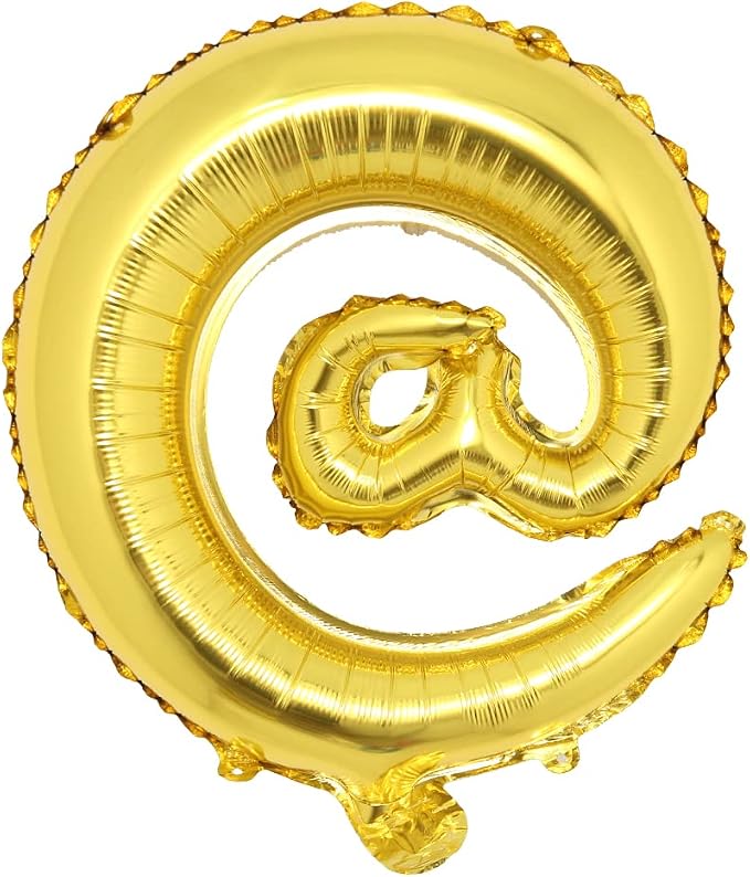 16" inch multicolor Alphabet Letter symbol & @ # Balloons Aluminum Hanging Foil by RUIANSI