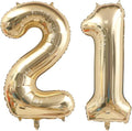Light Gold 21 Number Balloons 40 Inch White Gold Giant 12 Foil Mylar Helium | by ANGEL+Q+HOUSE