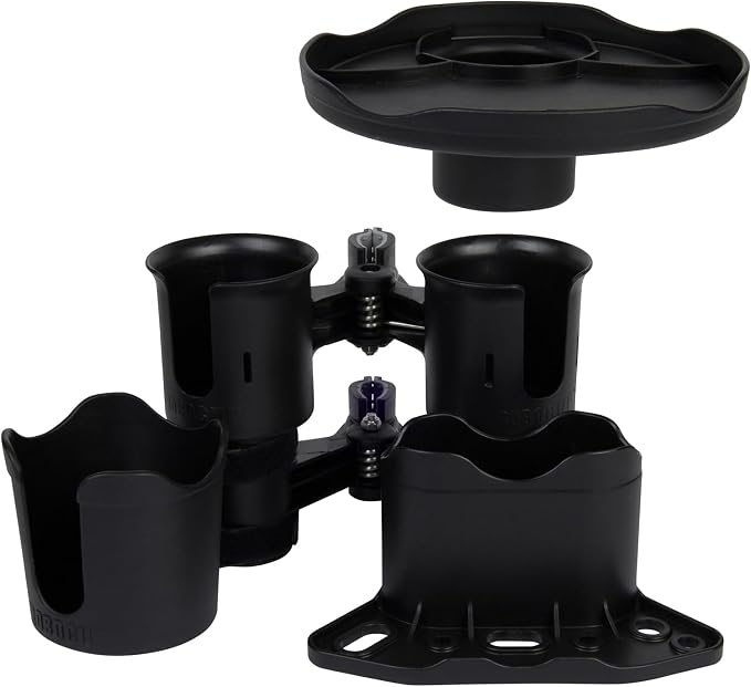 Patented Clamp On Boat Cup Holder |Multifunction Dual Drink Caddy - Image 6