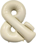 Biapian 40 Inch Ampersand Balloons, Cream Symbol & Foil Balloon, Big Single by BIAPIAN