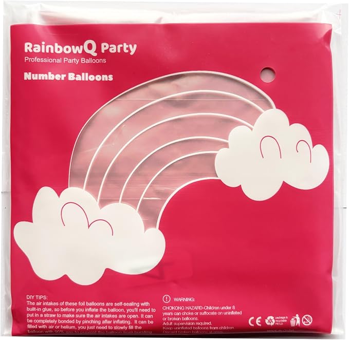 RainbowQ Pink 3 Balloon Number 40 Inch 0-40 Foil Large Balloons | Big Mylar 3 - Image 9