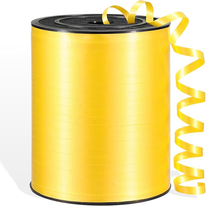 600 Yards Yellow Curling Ribbon by Unknown