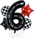 TONIFUL 40 Inch Race Car 6th Birthday Balloons by TONIFUL