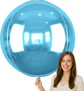 50 Inch Giant Light Blue Round Foil Balloons by vibzox