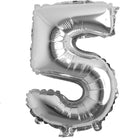 16" inch Single Silver Alphabet Letter number Balloons Aluminum Hanging Foil by REIANS