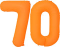 Orange Birthday Number 70 Balloon 40IN Fluorescent Orange 70 Balloon | by YOIOZAIZAI