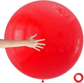 5Pcs Red Big Balloons 36 Inch, Round Large Latex Party Balloons by Qikoolaa