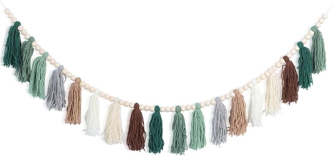 Boho Tassel Garland, Boho Tassel Garland Party Decor by XMGZQ