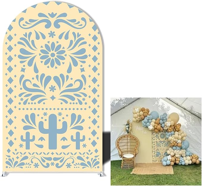 Mexico Theme Arch Stand Covers Fiesta Wedding Party Elastic Fabric Background Birthday Baptismx Baby Shower Decor Props (90x180cm(W35''H72''),G-3743)