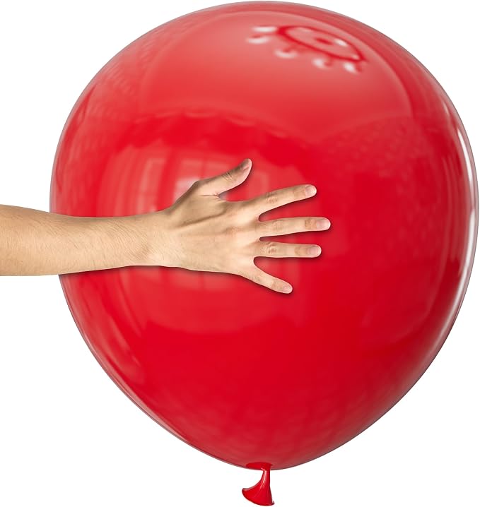 Red Big Balloons 32pcs, 18 Inch Large Latex Giant Heavy Duty Balloons by Kawkalsh