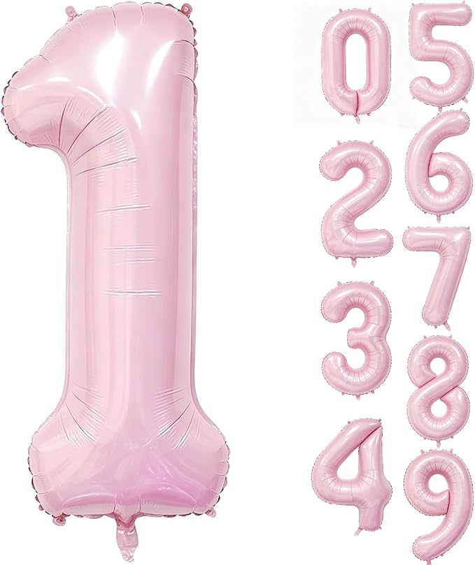 40 Inch Pink Number 1 Foil Balloon by Unknown