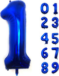 Lovoir 40 Inch Navy Blue Number 1 Balloon Large Size Jumbo Digit Mylar Foil by Lovoir