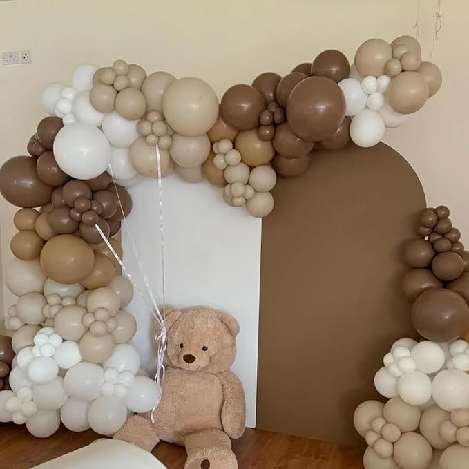 Voircoloria 130pcs Brown Balloons Garland Arch Kit, 18 12 10 5 Inch | - Image 4