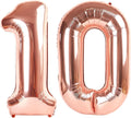 40 Inch Number 10 Balloon for 10th Year Old Birthday Decorations, Rose Gold | by Mluchee