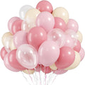 FunHot Dusty Pink Balloons, Blush Balloons, 12 Inch Apricot Transparent Latex by FunHot