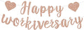 Rose Gold Glitte Happy Workiversary Banner by RICHHHA