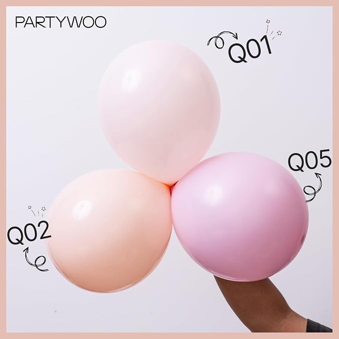 PartyWoo Pastel Orange Balloons 127pcs Light Pale Orange Peach Color | - Image 4