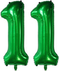 Dark Green 11 Number Balloons, 40 Inch Giant Number 11 Balloons Foil Mylar by Lovoir