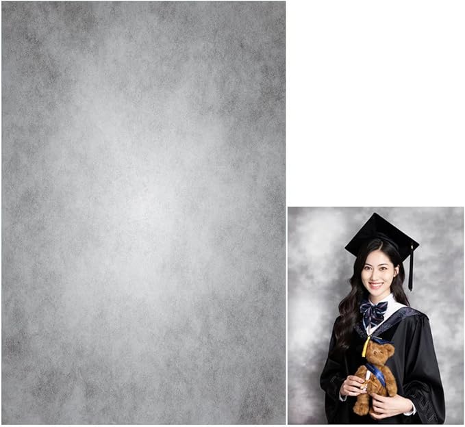 5x7ft Gray Abstract Photography Backdrops Grey Portrait Photo Studio Prop by HMTFOTO