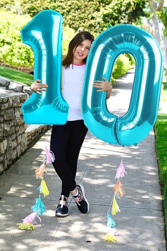 Number 9 Balloons 40 Inch Gold Balloon Birthday Decorations - Image 2