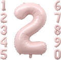 Baby Pink Number 2 Balloon 40 Inch, Pastel Rose Foil Theme Party Supplies | by Unknown