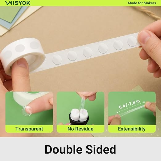 WISYOK 5000Pcs Clear Glue Points Dots, Double Sided | Adhesive Dots - Image 3