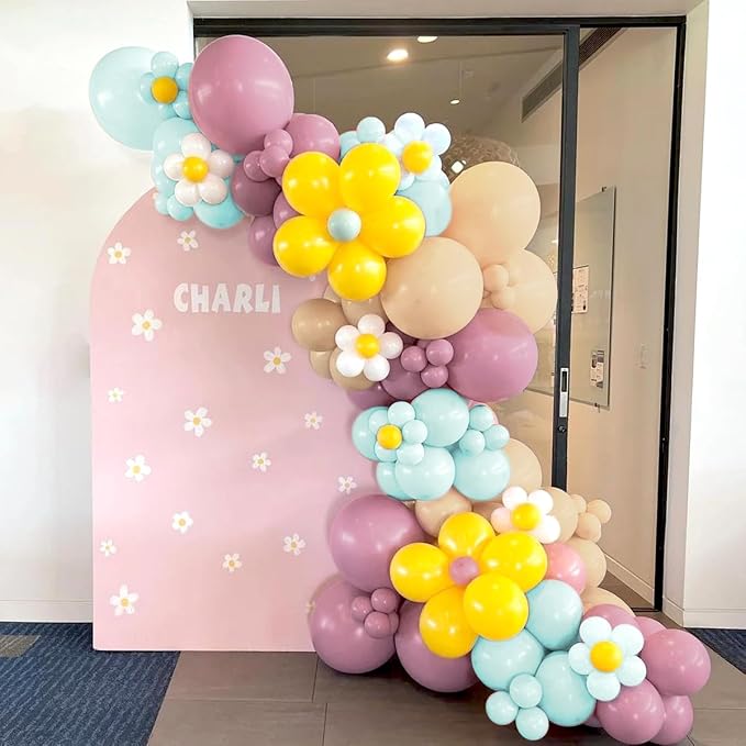 Dusty Purple Green Nude Balloon Garland Arch Kit - Image 3