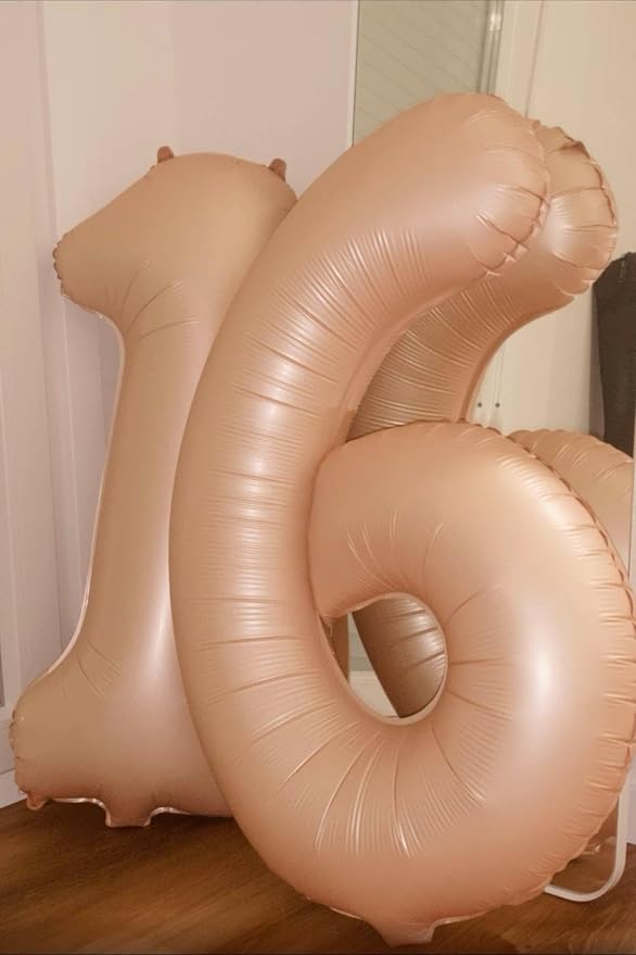 Light Brown Number 7 Balloon 40 inch, Light Brown Birthday Party Decorations | - Image 5