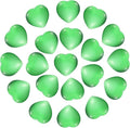 PATIKIL 20 Pcs Natural Heart Shaped Crystal Stone, 0.6 Inch Mini Polished Love Gemstone Crystal, Pocket Rock Engraved Worry Stones for Women Gifts Meditation, Bright Green