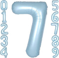 40 Inch Light Blue Number 7 Balloon 0-9 Big Helium Balloons | Large Giant by SULALABOO