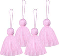 Big Size 4 PCS Tassels for Crafts, Handmade Hanging for Pillow Decor, Blanket by NINGYOHI