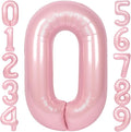 SUWEN 40 Inch Pink Large 0 Balloon Numbers Big Foil Helium Number Balloons 0-9 by SUWEN