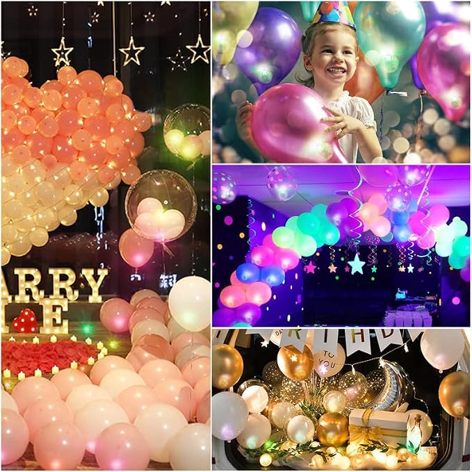 ZGWJ 100PCs Warm White Balloon Lights Mini, Battery Powered, Long Standby Time - Image 6