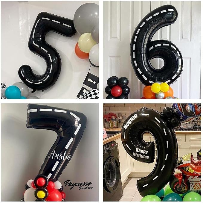9 Number Race Car Balloons - Image 6