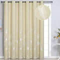 Beige Room Darkening Curtain for Sliding Door 80W x 84L Inch Long Extra Wide by ESTELARTEXTILER