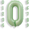 AULE 40 Inch Sage Green 0 Balloon Numbers Foil 0-9 Birthday Big Numbers | by AULE