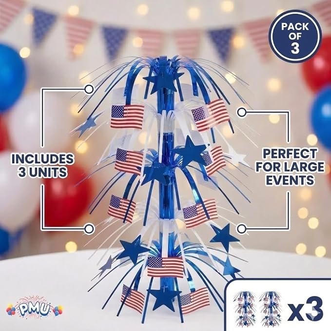 PMU 3 Pcs 21 Inch Patriotic Centerpieces - Image 8