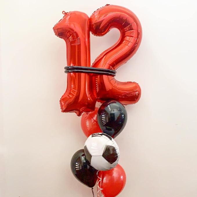 40 Inch Red Number 21 or 12 Balloons Giant 12 Balloons Red Birthday 21 Balloons - Image 7