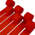 PartyWoo Red Red Crepe Paper Streamers 6 Rolls 492 FT Streamers | Graduation by PartyWoo