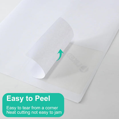 L LIKED 3-1/3" x 4" Printable White Sticker Labels, 300 Labels for Laser/Inkjet Printing - Matte (300 Labels, 50 Sheets)