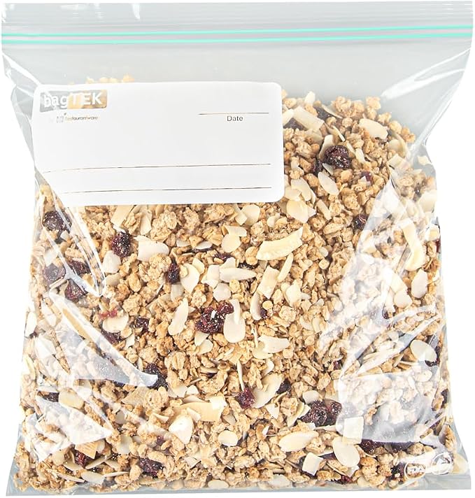 Restaurantware Bag Tek 1 Gallon Storage Zip Bags 25 Disposable Zipper Pouch Bags - Image 7