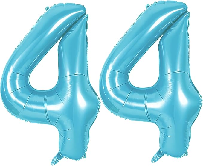 Number 44 Balloons for 44th Birthday Party Decorations, 0-100 Large No.44 by Joycard