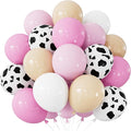 Cow Print Balloons, Pastel Pink, Nude & White Latex Balloon by Adeyoo