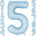 Light Blue Number 5 Balloon, 40 Inch Big Large Foil Number Balloons, Giant by AIQINHU