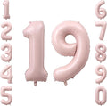 Baby Pink Number 19 Balloon 40 Inch, Pastel Foil Milestone Party Supplies | by Unknown
